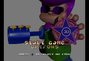 Johnny Bazookatone Title Screen